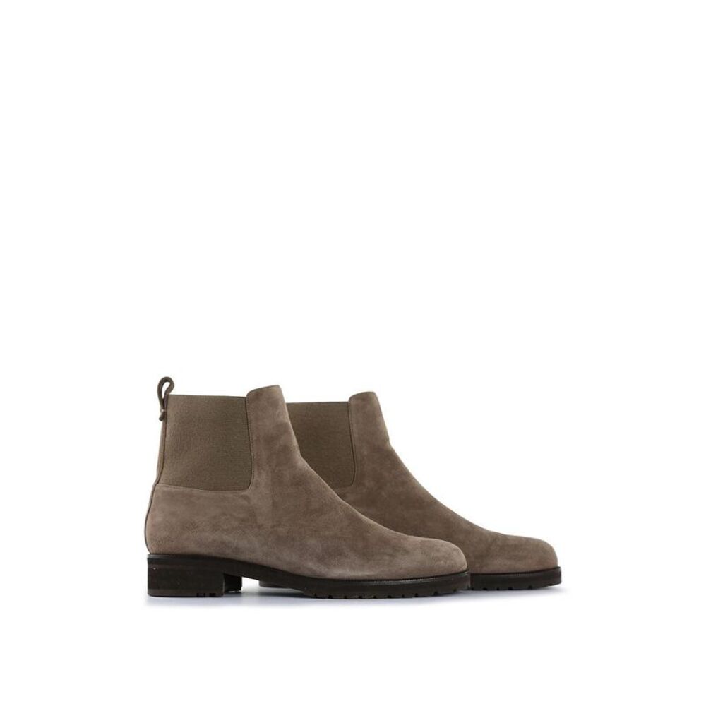 Loro Piana Taupe Suede Chelsea Ankle Boots